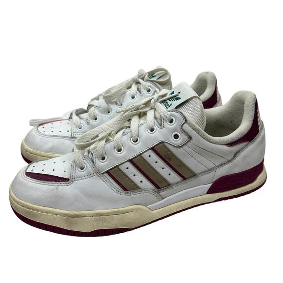 Adidas Rivalry Low Burgundy Cream Sneakers 9 - Picture 1 of 6